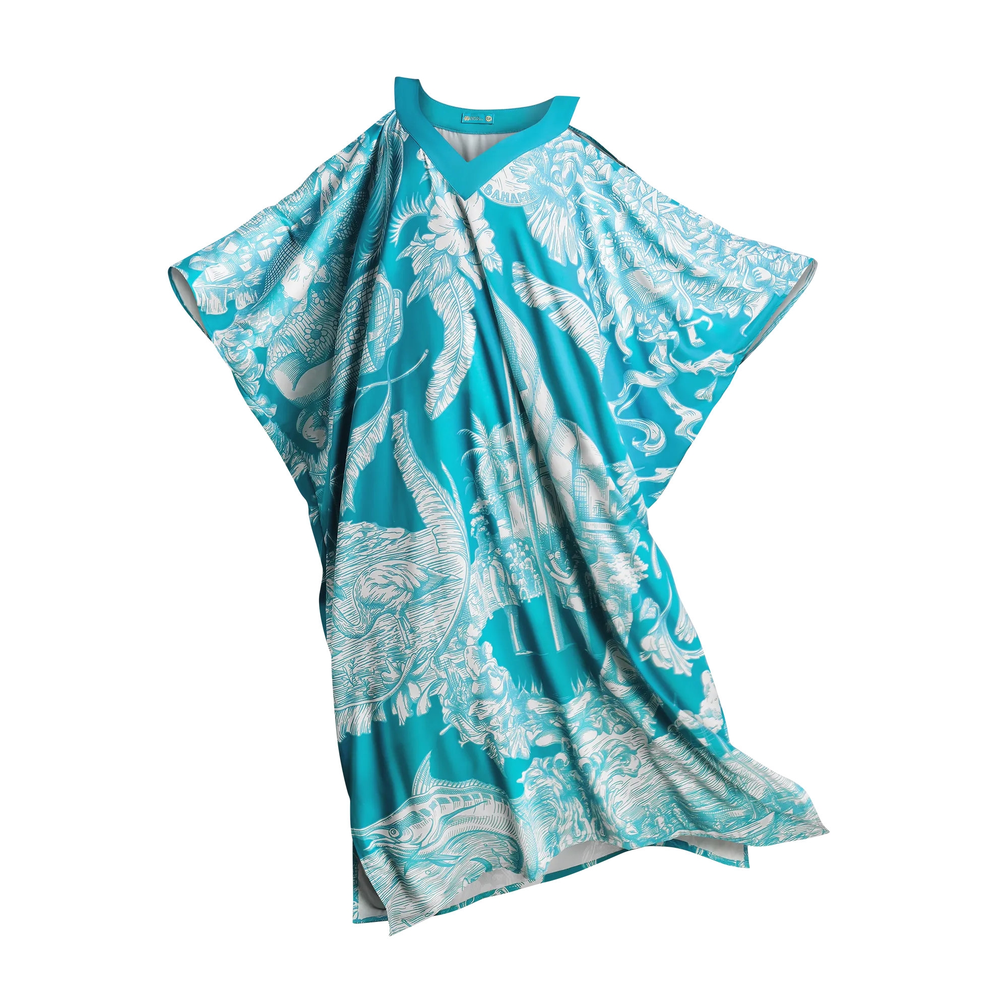 50TH INDEPENDENCE KAFTAN-AQUA