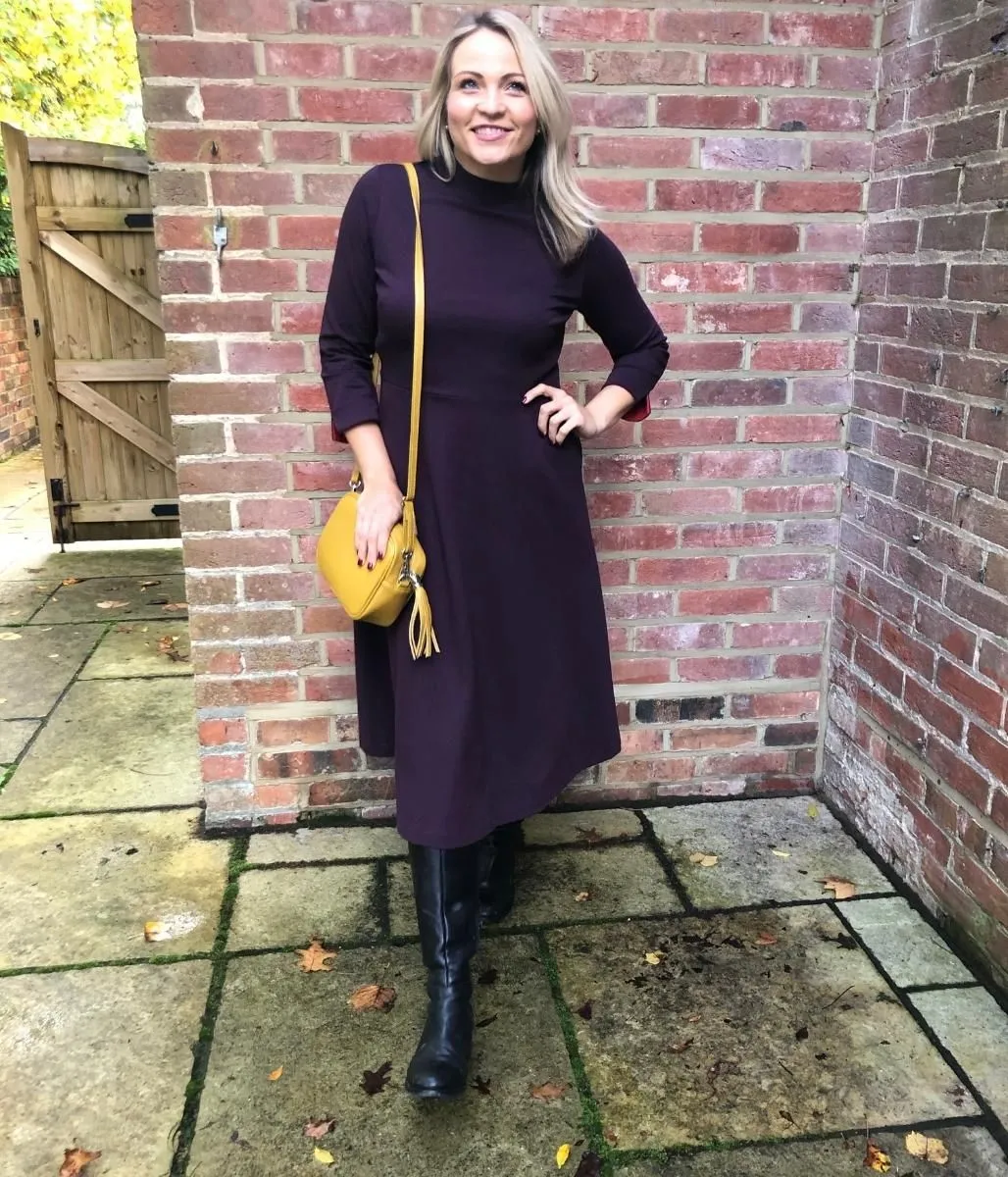 Aubergine Nerissa Fit & Flare Dress