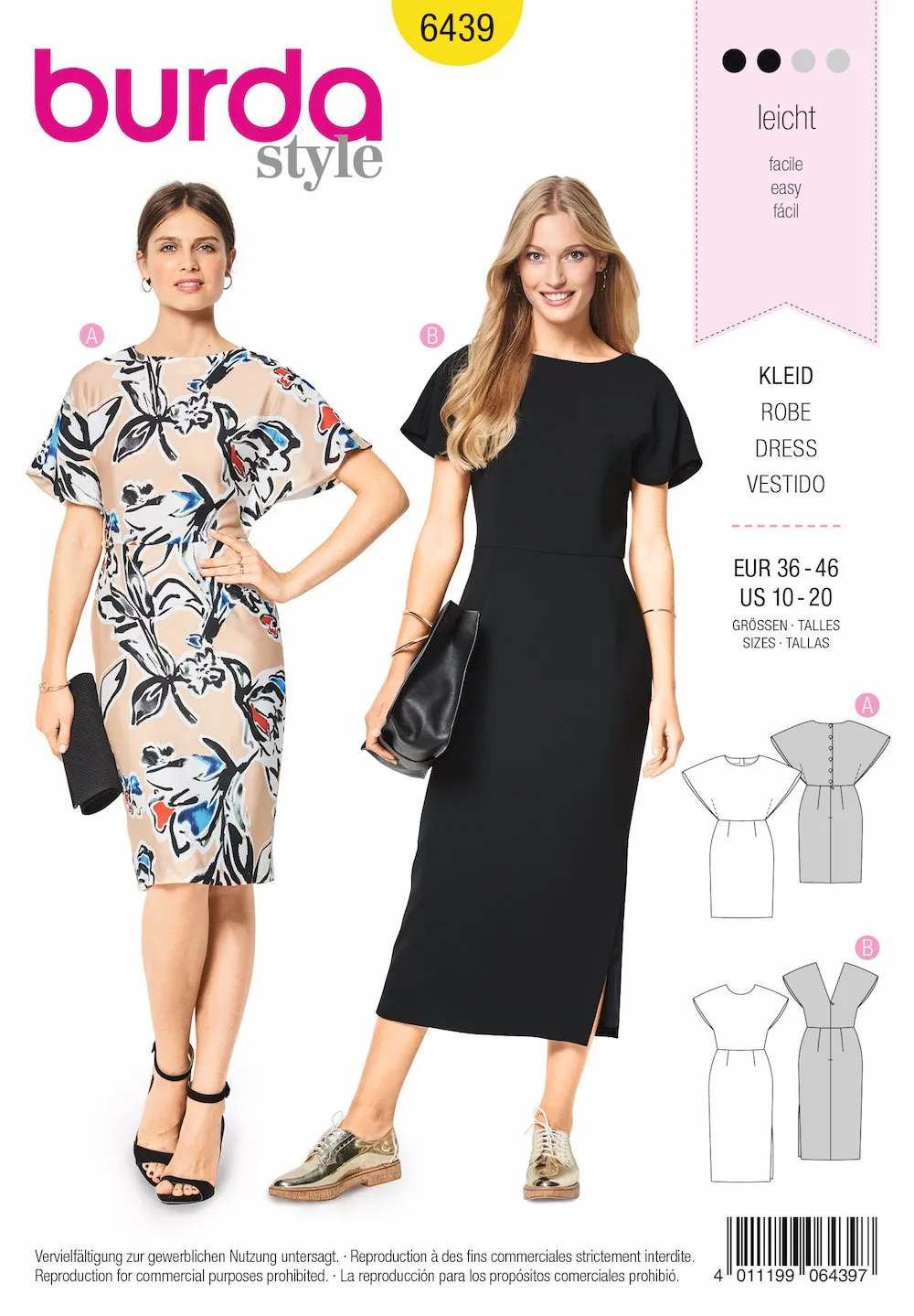 BD6439 Dresses Pattern | Back interest