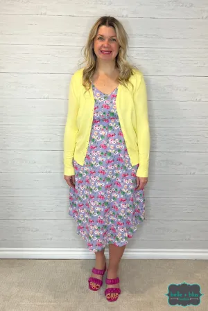 Belle Button Cardi - Lemon