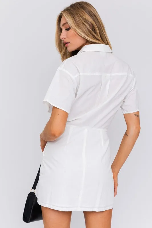 BF Half Sleeve Shirt Mini Dress