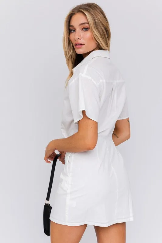 BF Half Sleeve Shirt Mini Dress