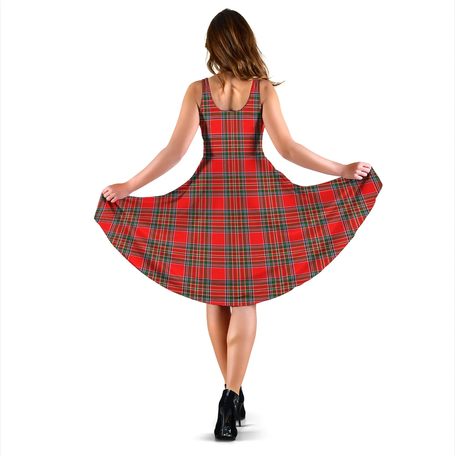 Binning Tartan Sleeveless Midi Womens Dress