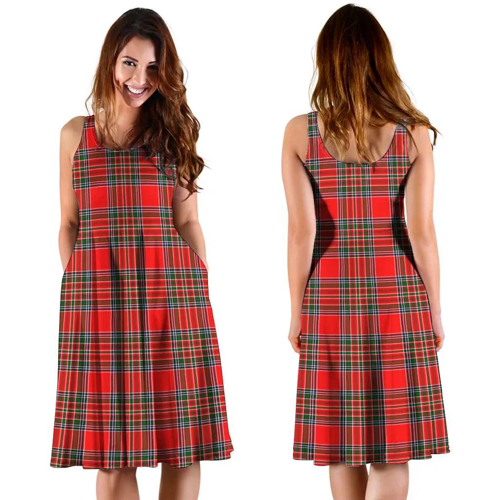 Binning Tartan Sleeveless Midi Womens Dress