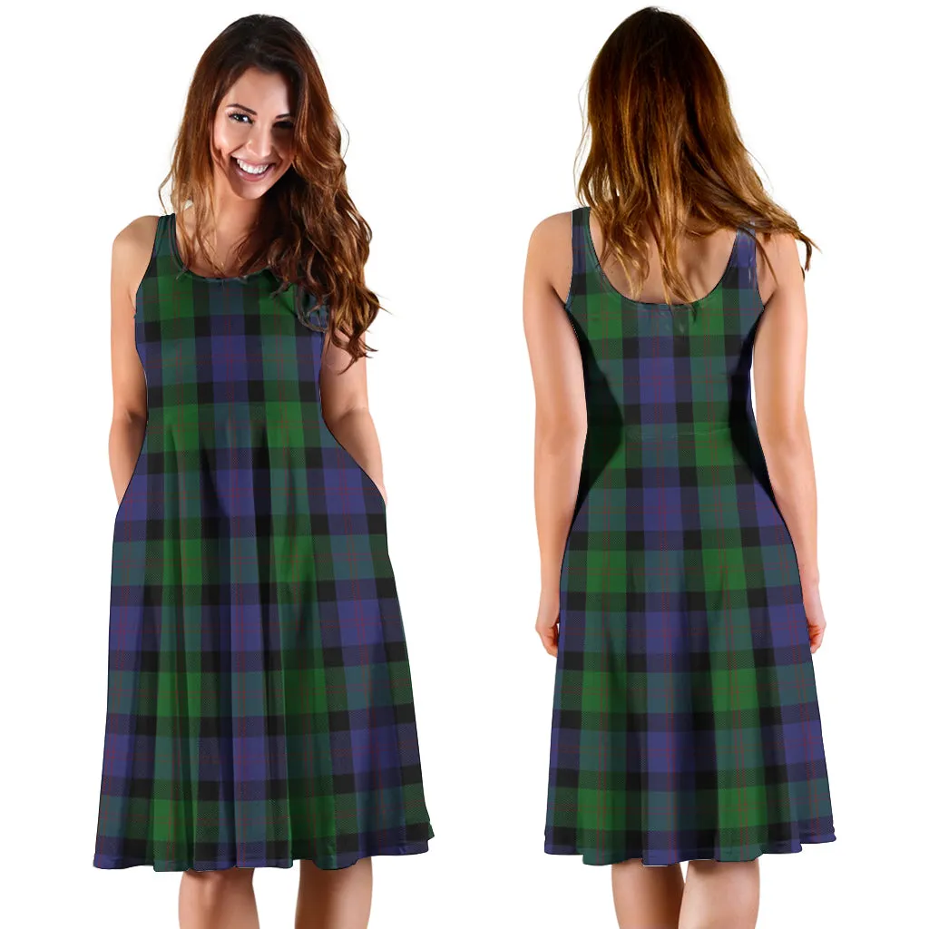 Blair Tartan Sleeveless Midi Womens Dress