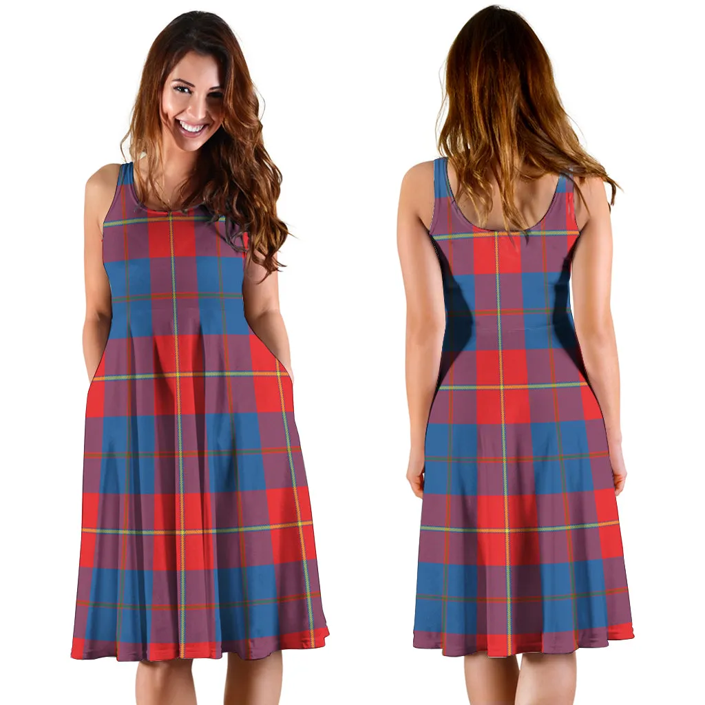 Blane Tartan Sleeveless Midi Womens Dress