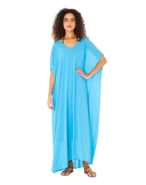 Blue Mavi Backless Kaftan