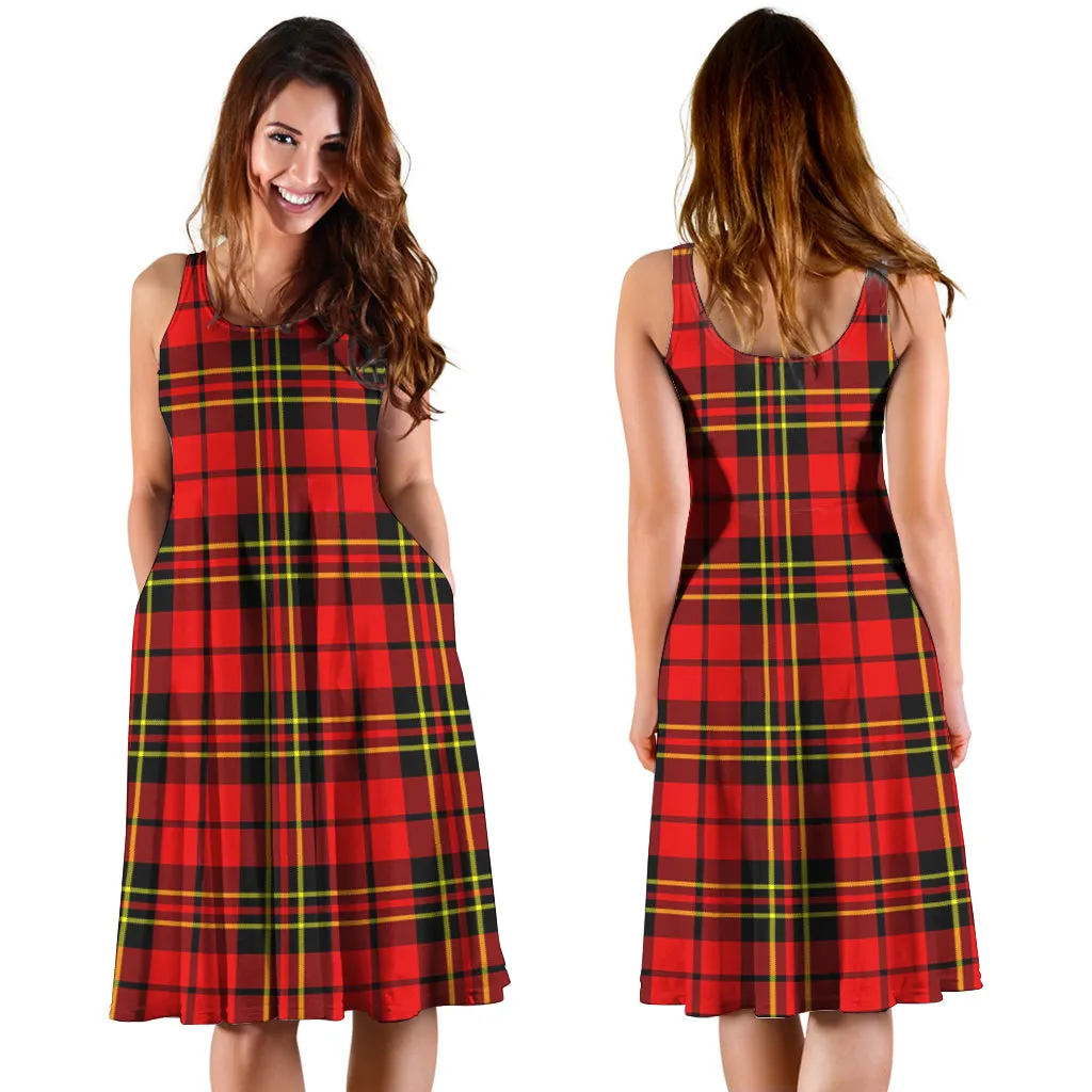 Brodie Modern Tartan Sleeveless Midi Womens Dress