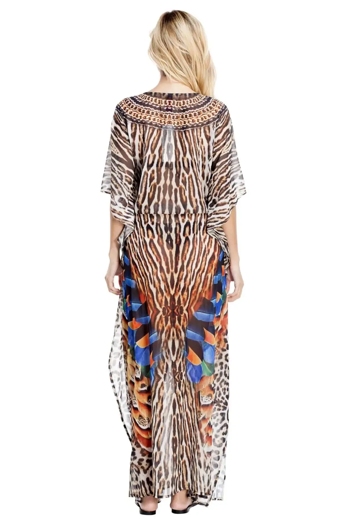 Club Moda :Women's Long Caftan Dress with front Slit | Luxuriously Soft Kaftans