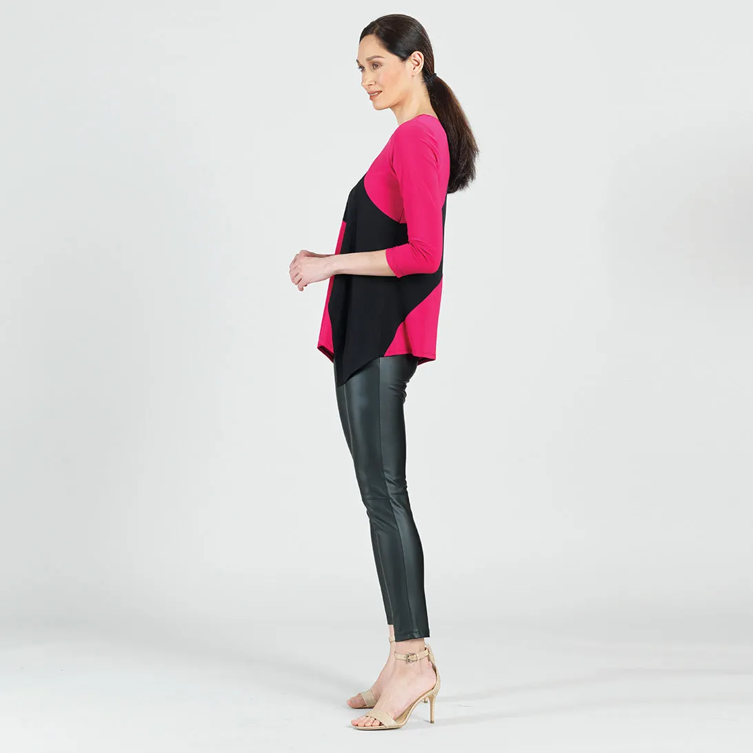 Color Block Angle Flow Tunic - Hot Pink - Final Sale!