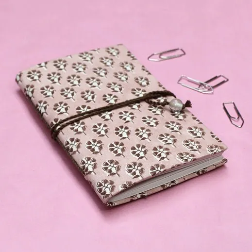 Handmade Blush Floral Diary