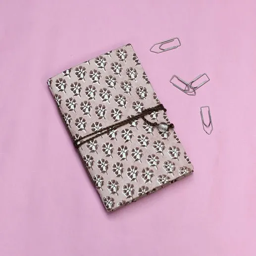 Handmade Blush Floral Diary