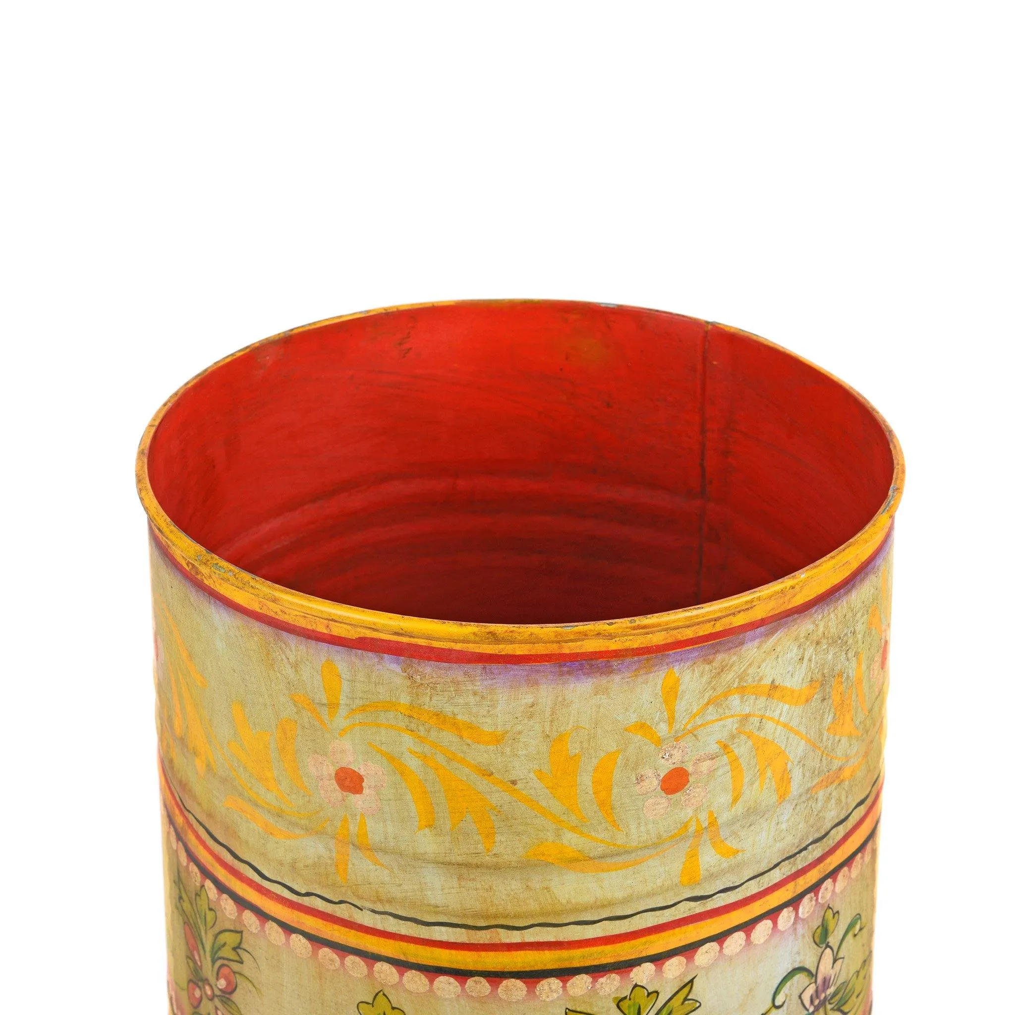 Handpainted Waste Paper Bin / Planter