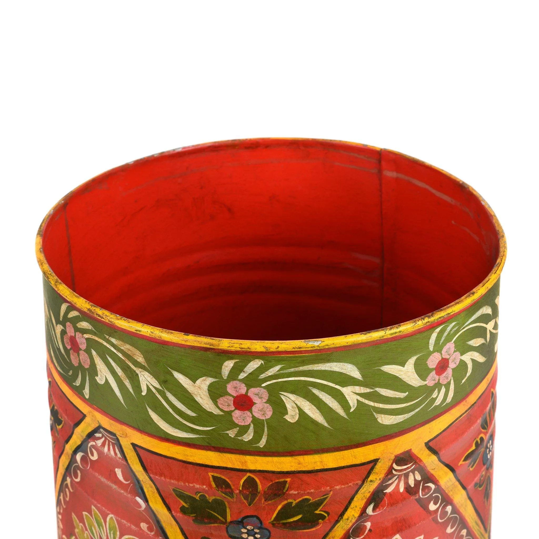 Handpainted Waste Paper Bin / Planter