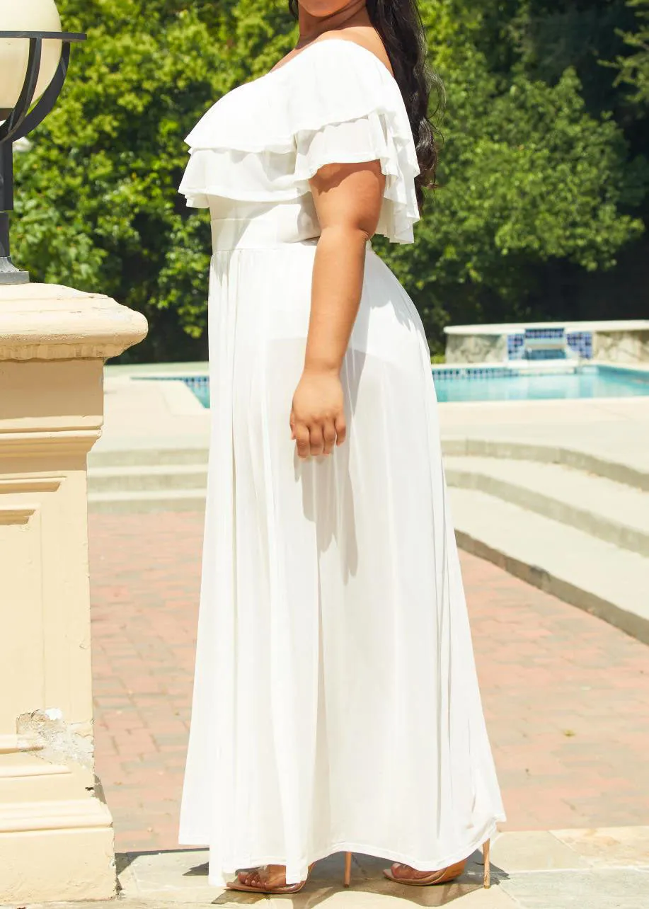 Hi Curvy Plus Size Women Flowy Goddess Maxi Dress