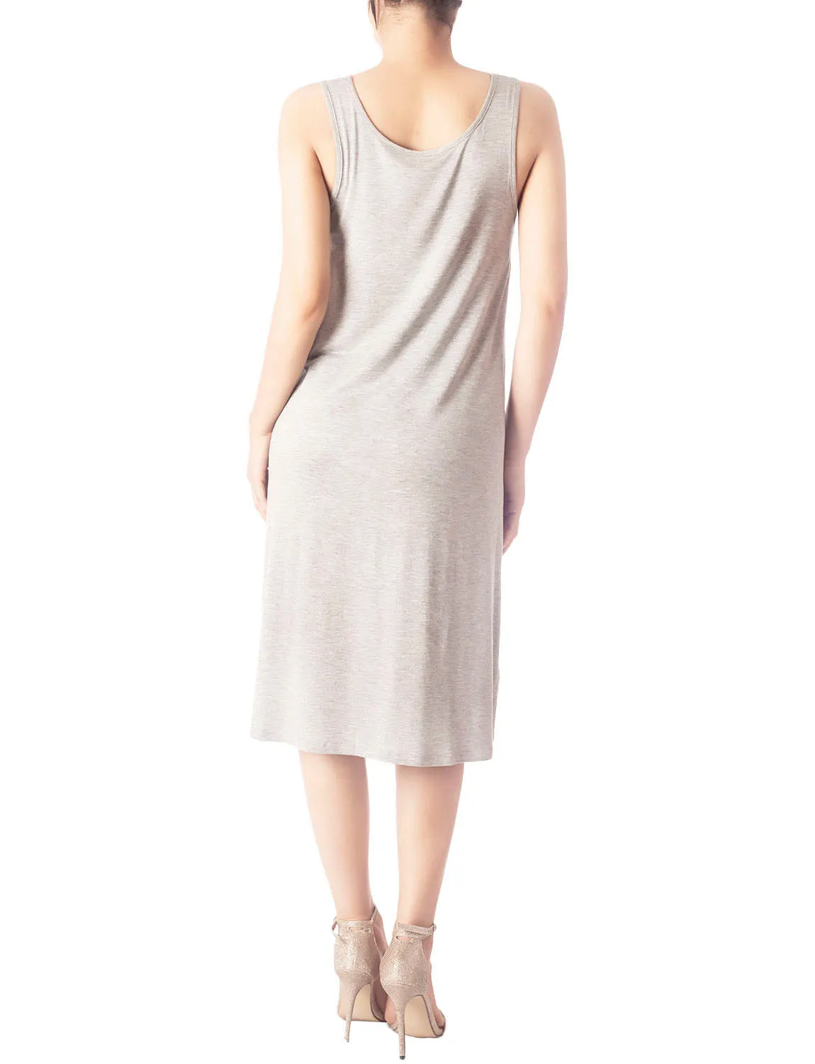 iB-iP Women's Modal Cozy Knee Length Casual Relaxed Full Slip