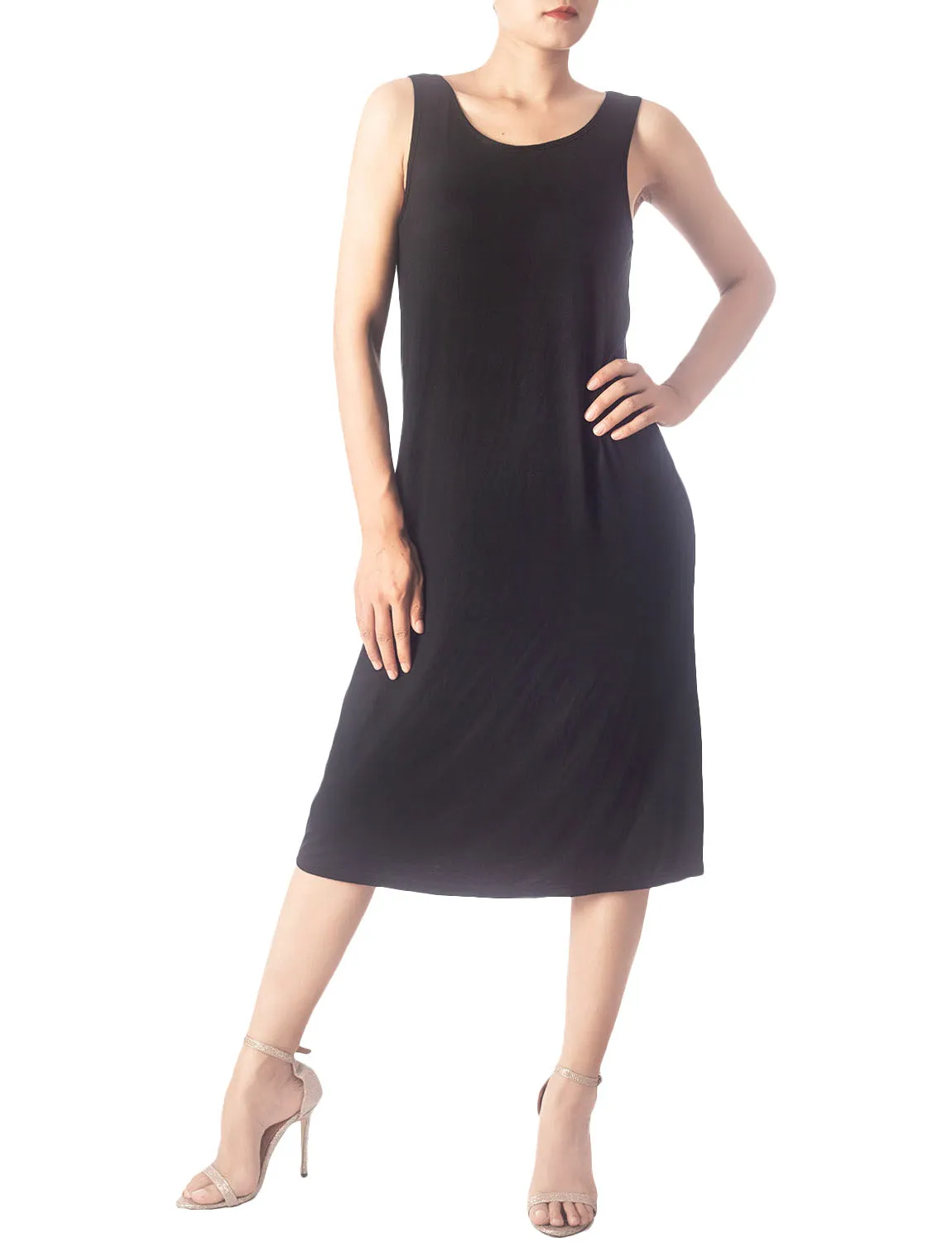 iB-iP Women's Modal Cozy Knee Length Casual Relaxed Full Slip