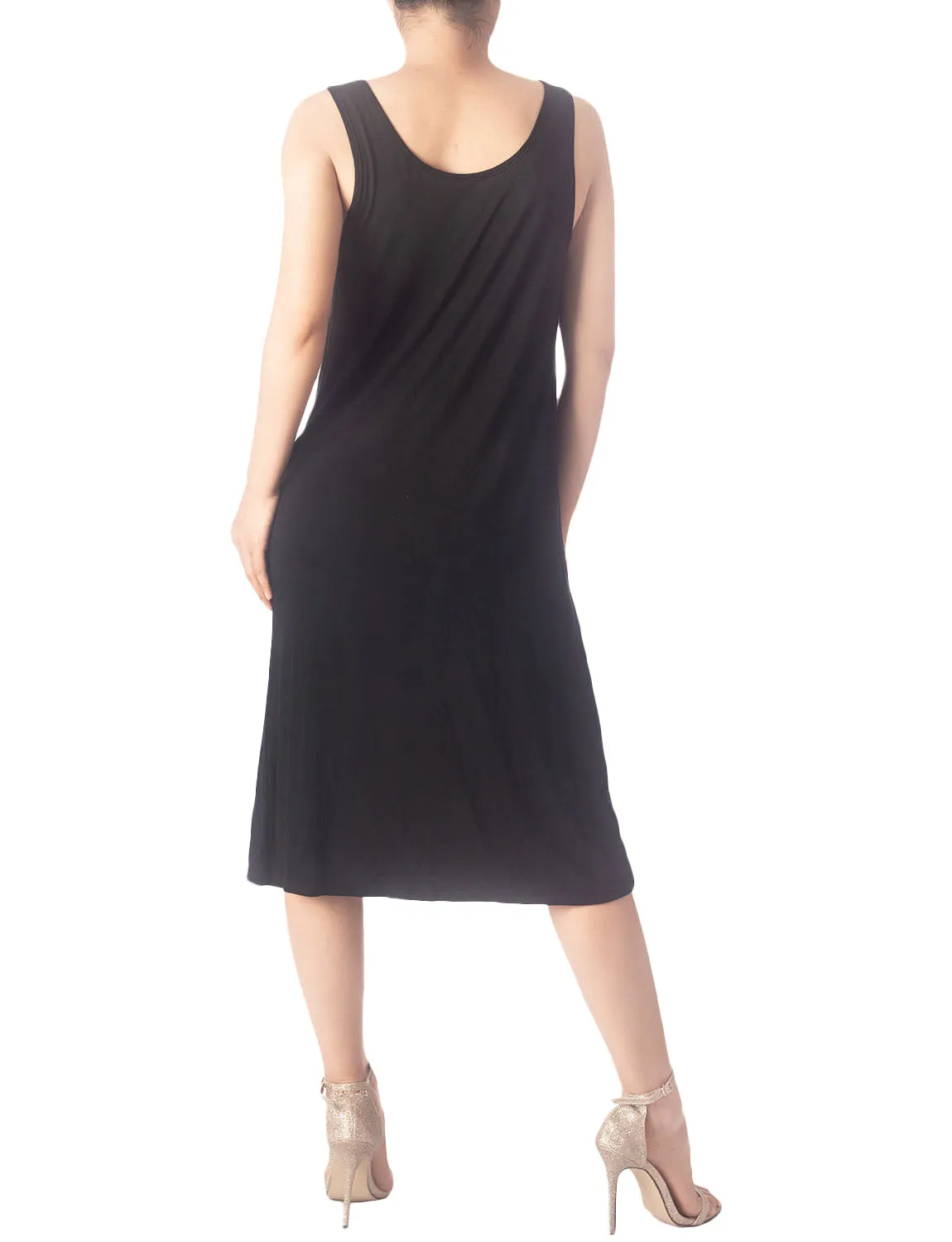 iB-iP Women's Modal Cozy Knee Length Casual Relaxed Full Slip