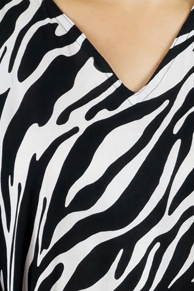 Long Kaftan "Large Zebra"