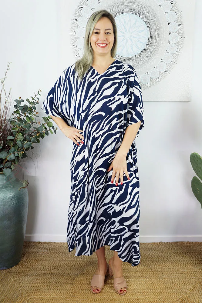 Long Kaftan "Large Zebra"