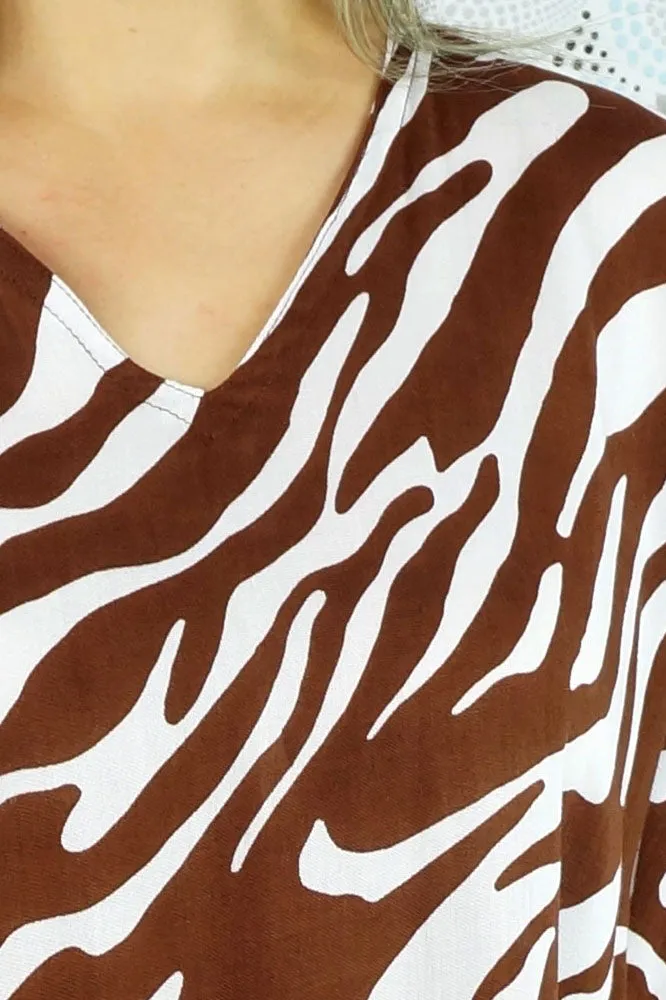 Long Kaftan "Large Zebra"