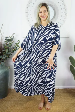 Long Kaftan "Large Zebra"