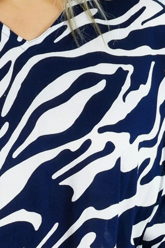 Long Kaftan "Large Zebra"