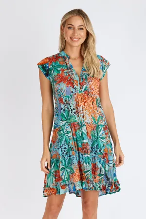 Lula Life Alegra Aqua Cotton Dress