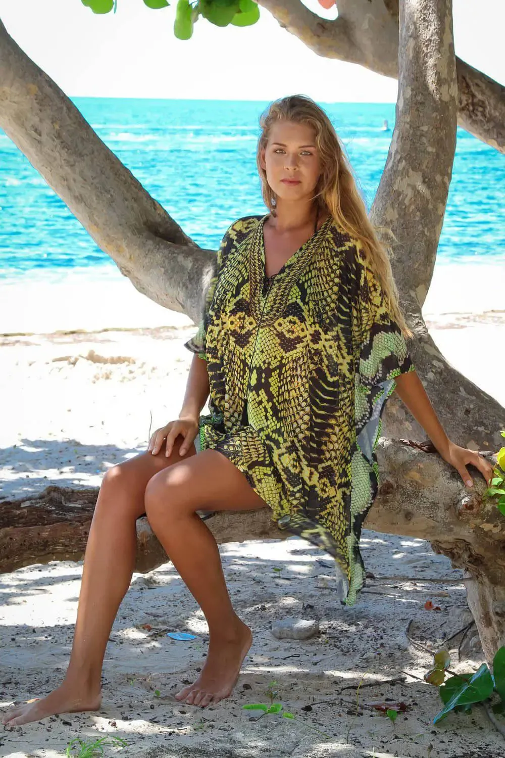 Multi Color Sheer Kaftan / Cover Up