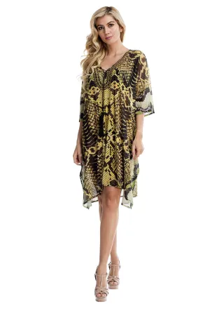 Multi Color Sheer Kaftan / Cover Up