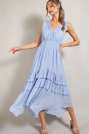 Myla V-Neck Ruffle Maxi Dress