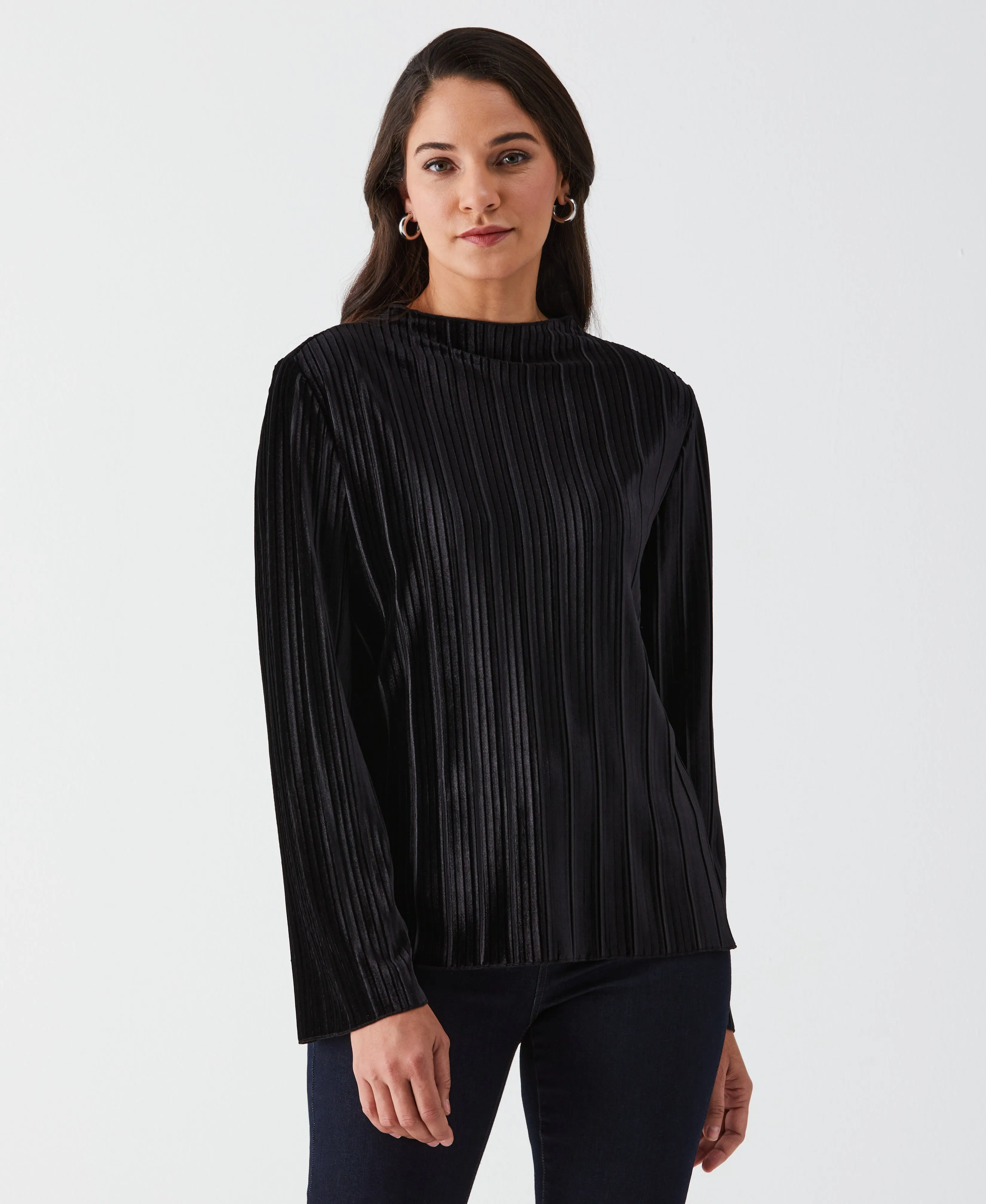 Pleated Velvet Top