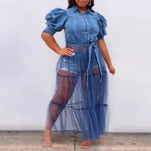 Plus Size Denim Dress