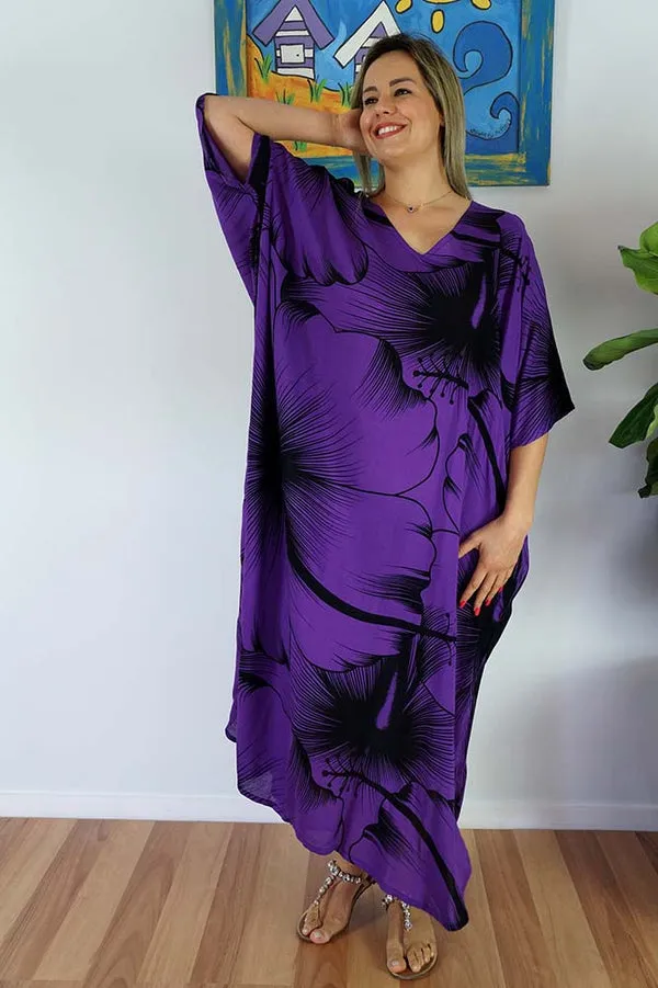 Rayon Maya Kaftan Dress One Size Fits All 12 to 26