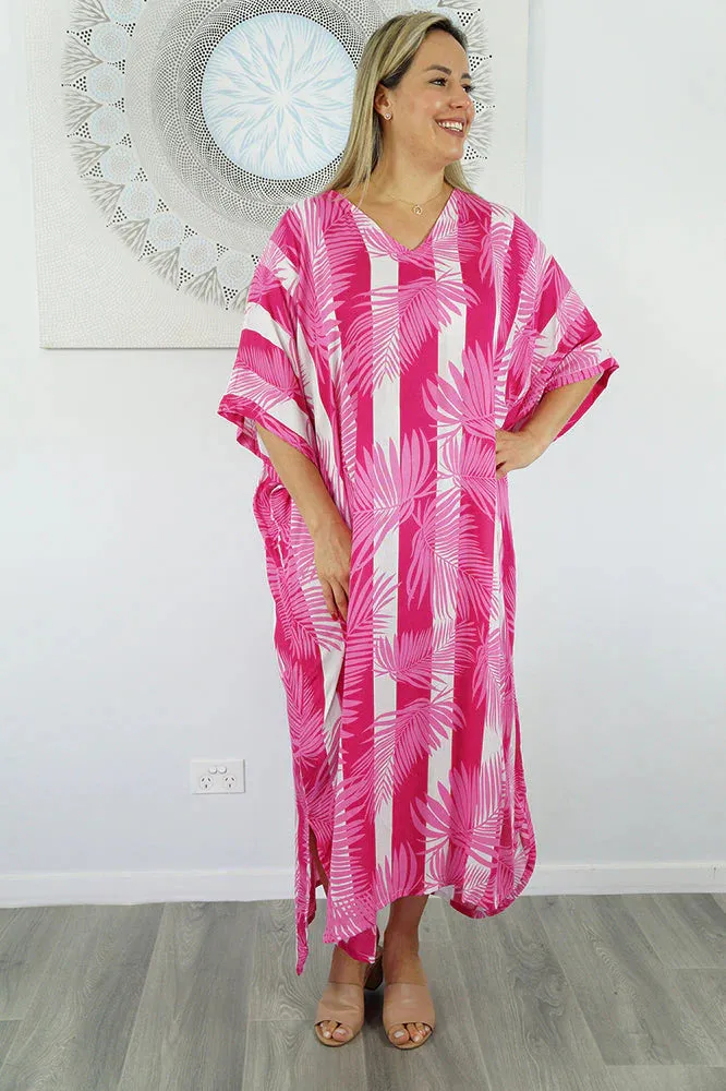 Rayon Maya Kaftan Dress One Size Fits All 12 to 26