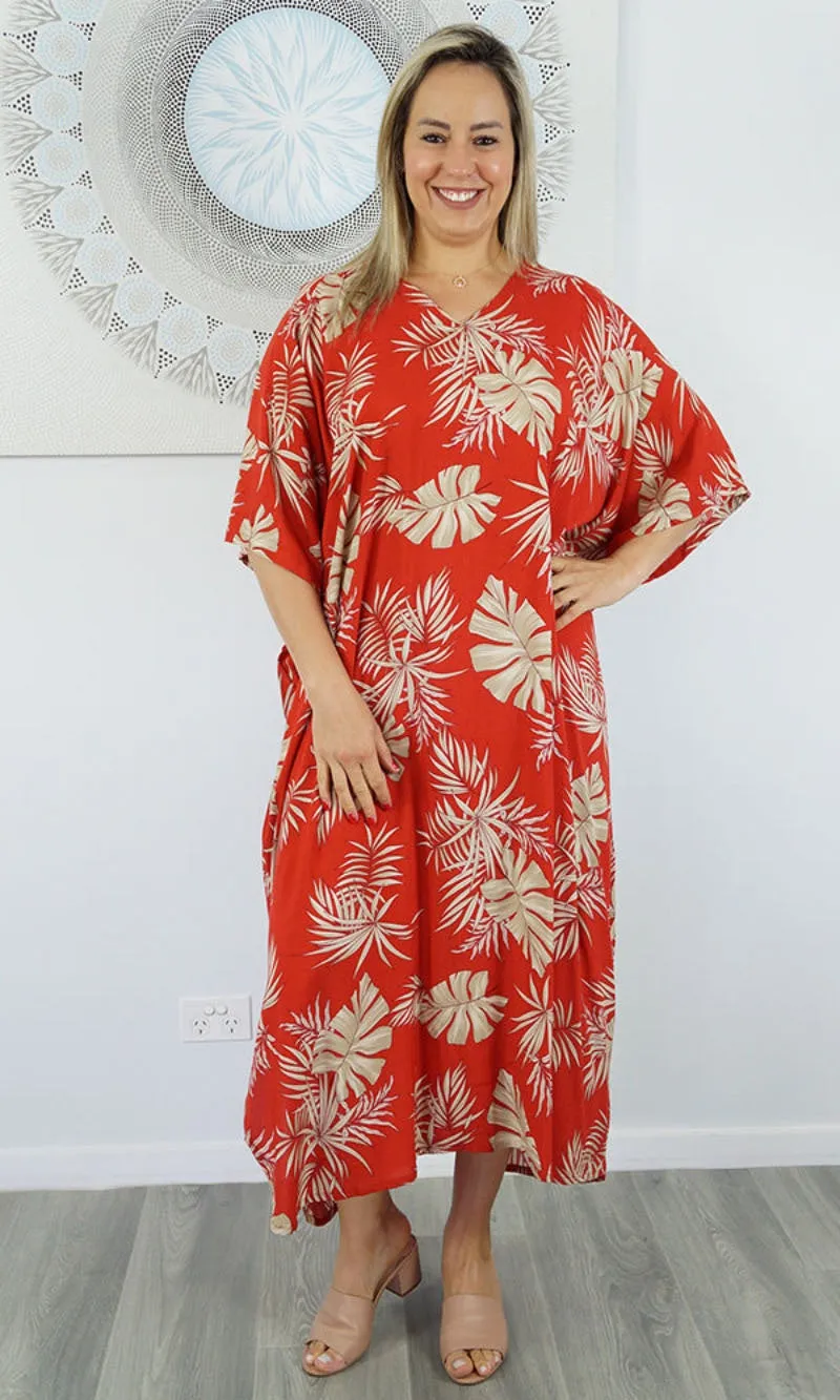 Rayon Premium Kaftan Long Palm Madness, More Colours