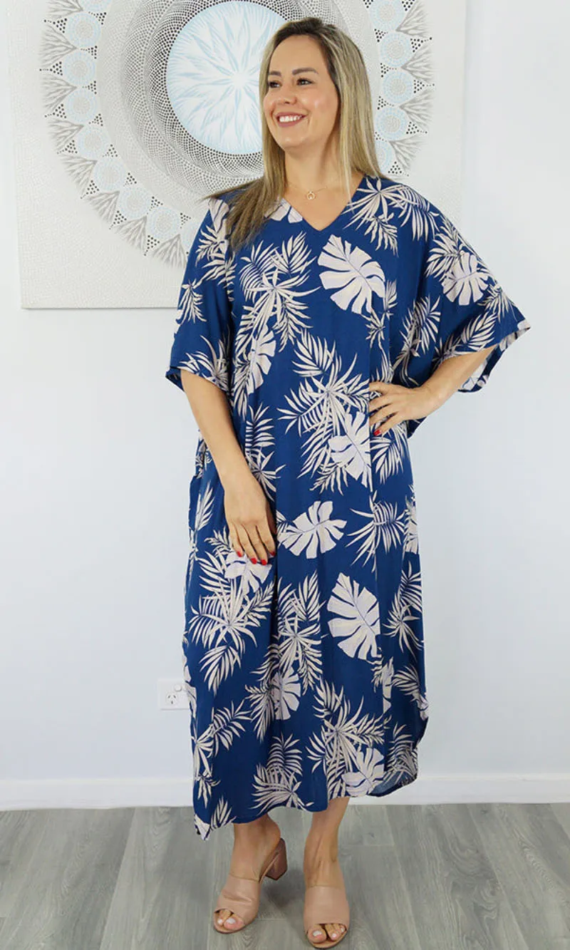 Rayon Premium Kaftan Long Palm Madness, More Colours