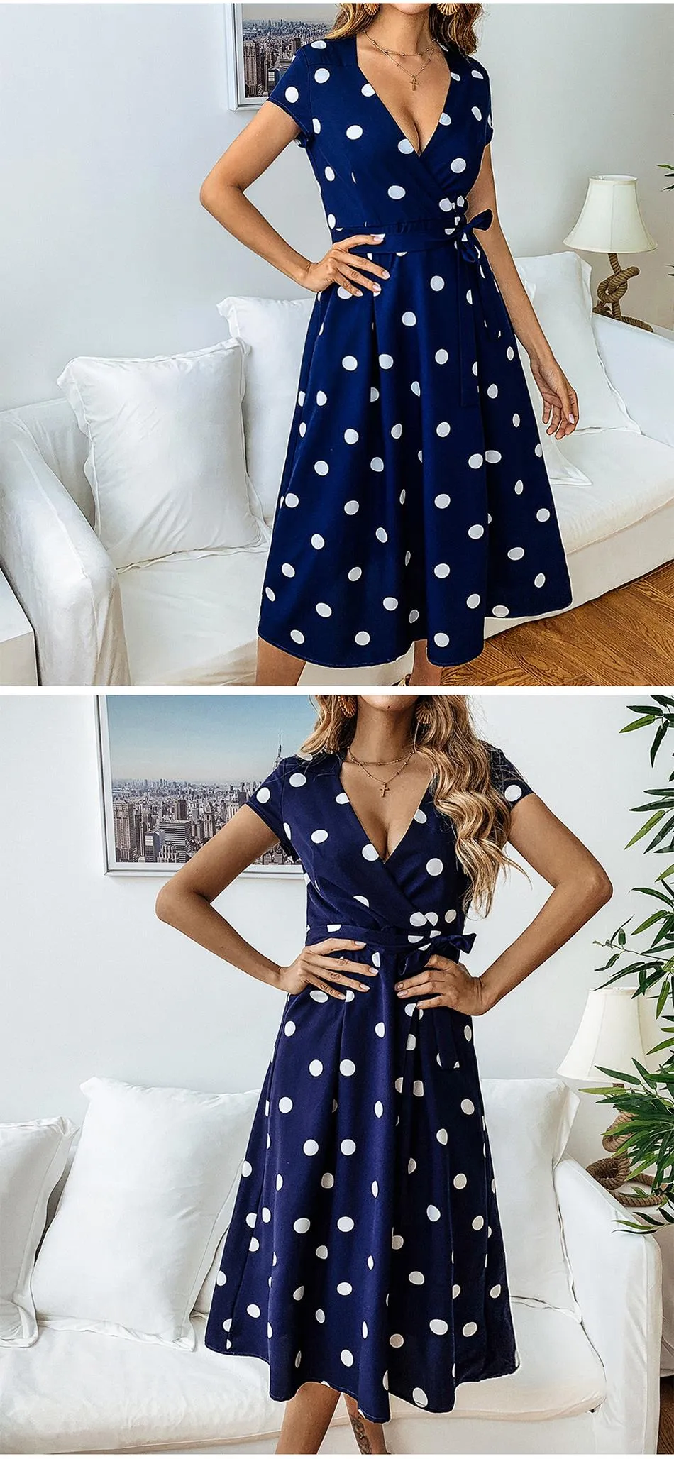 Retro Polka Dot Dress