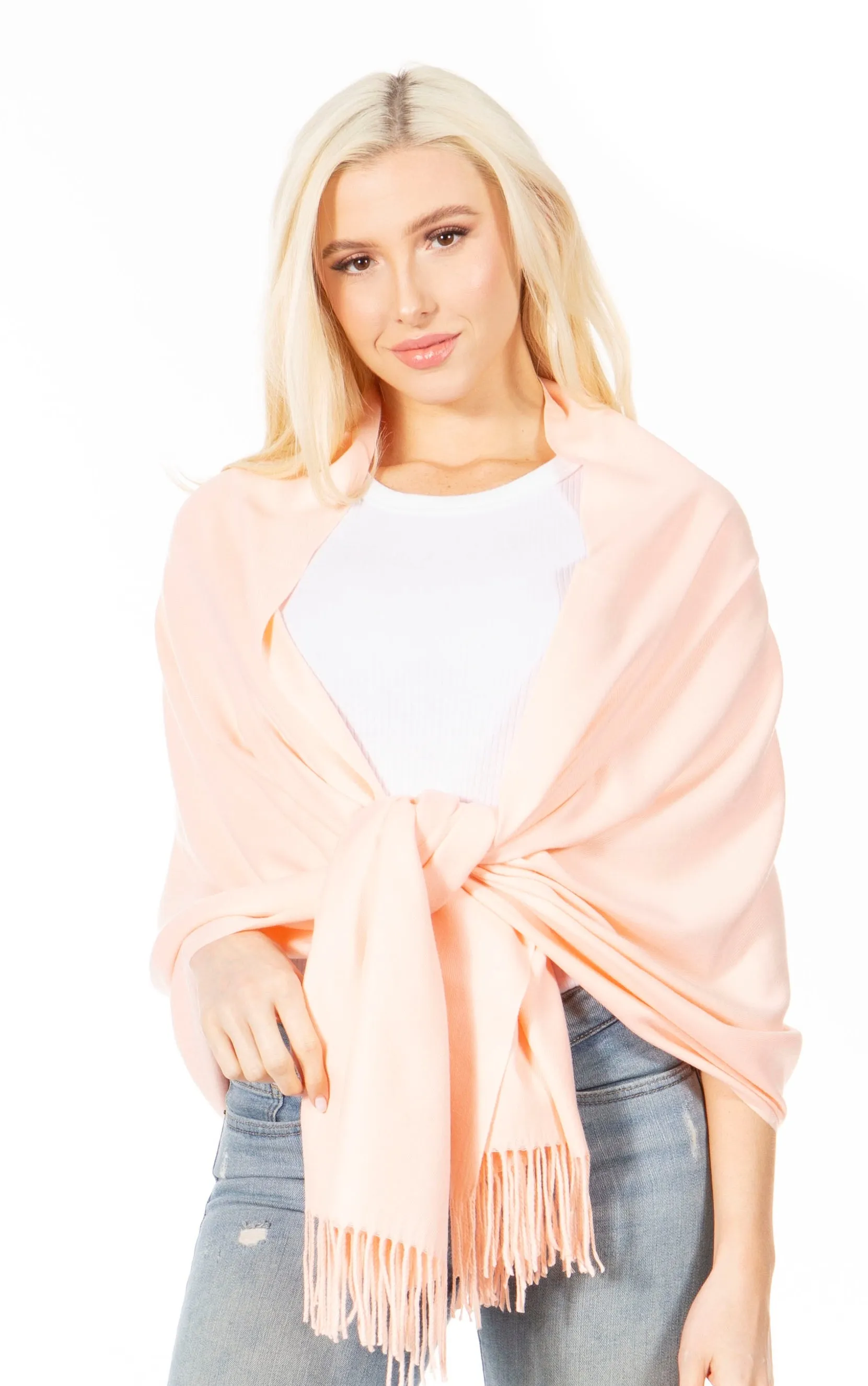 Sakkas Iris Warm Super Soft Cashmere Feel Pashmina Shawl  / Scarf with Fringes