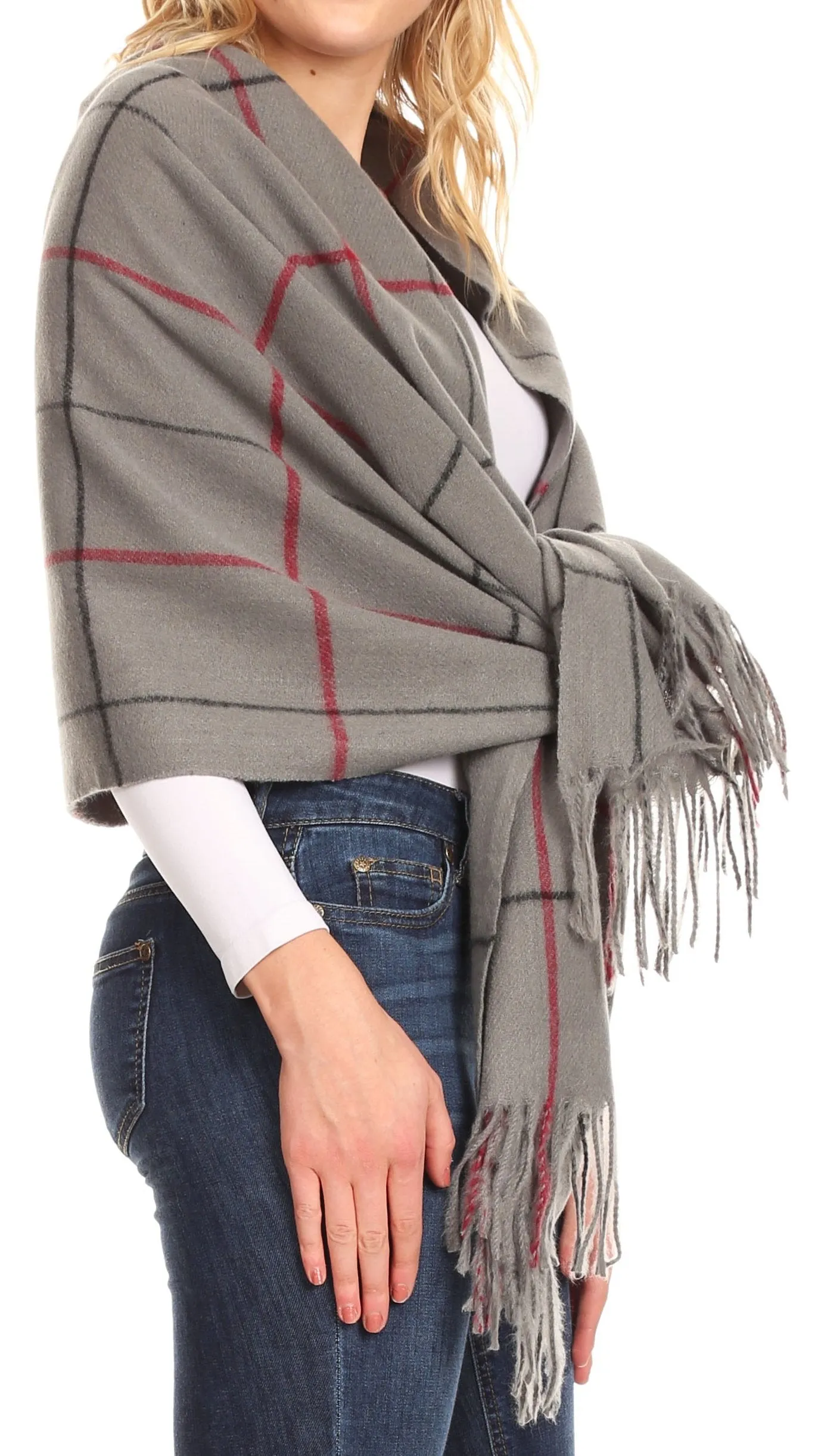 Sakkas Iris Warm Super Soft Cashmere Feel Pashmina Shawl  / Scarf with Fringes