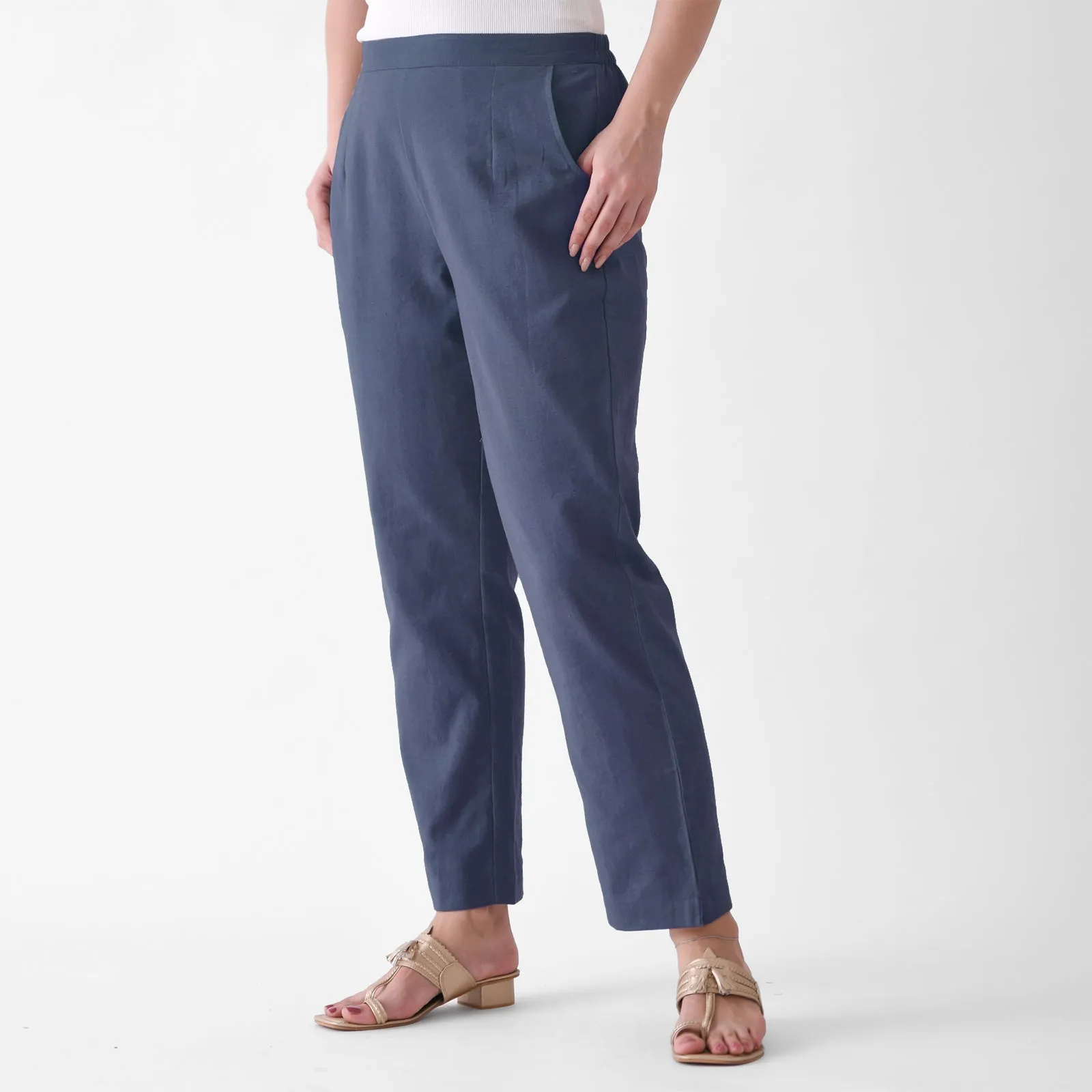 Slate Grey Cotton AMPM Pants