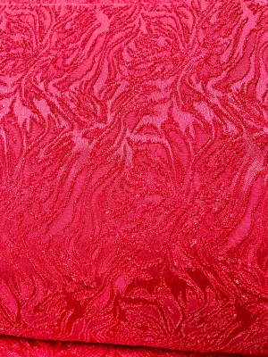 Stretch Brocade - 57-inches Wide Fuchsia