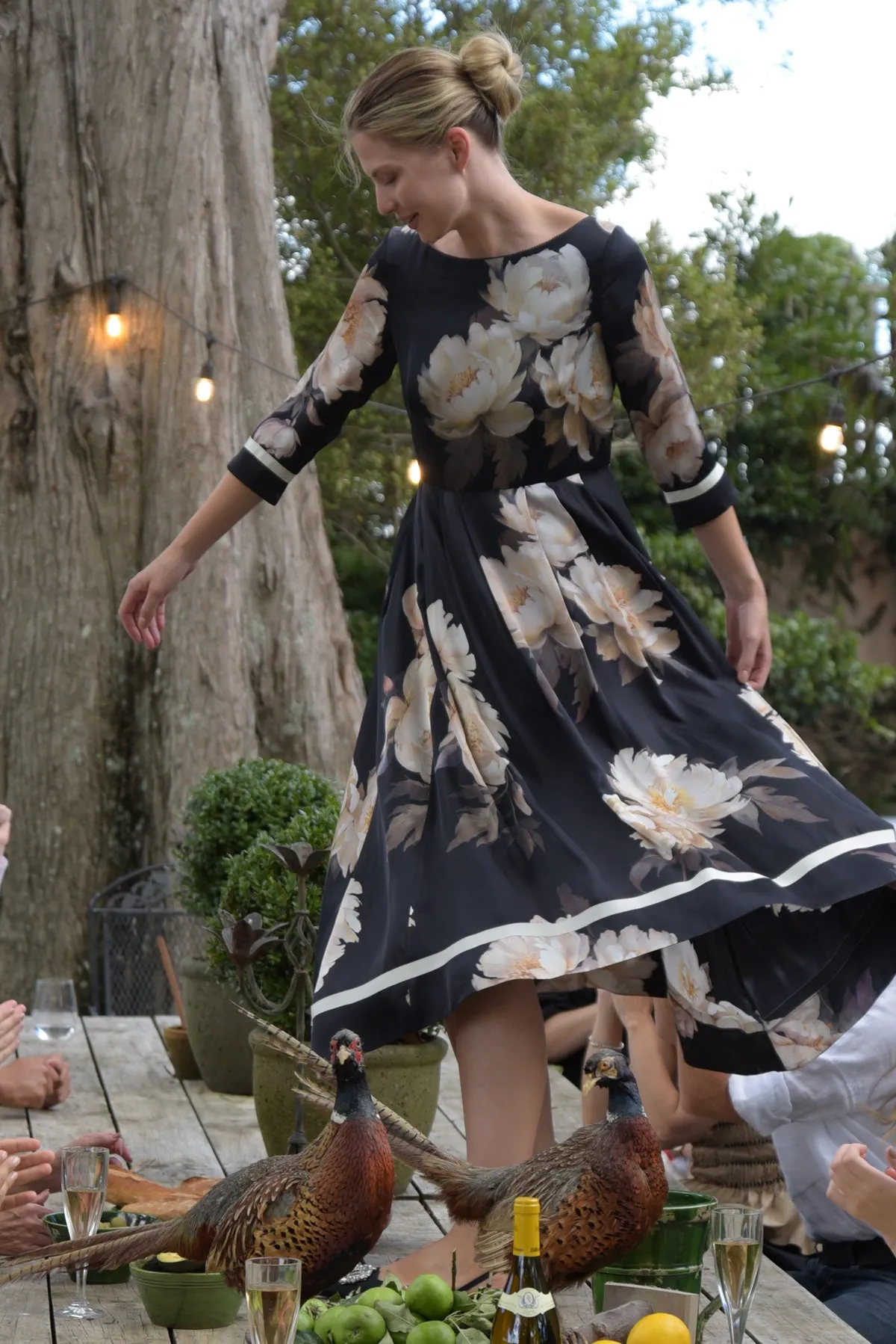 Trelise Cooper Black Floral Dancing All The Way Dress - Elegant & Vibrant