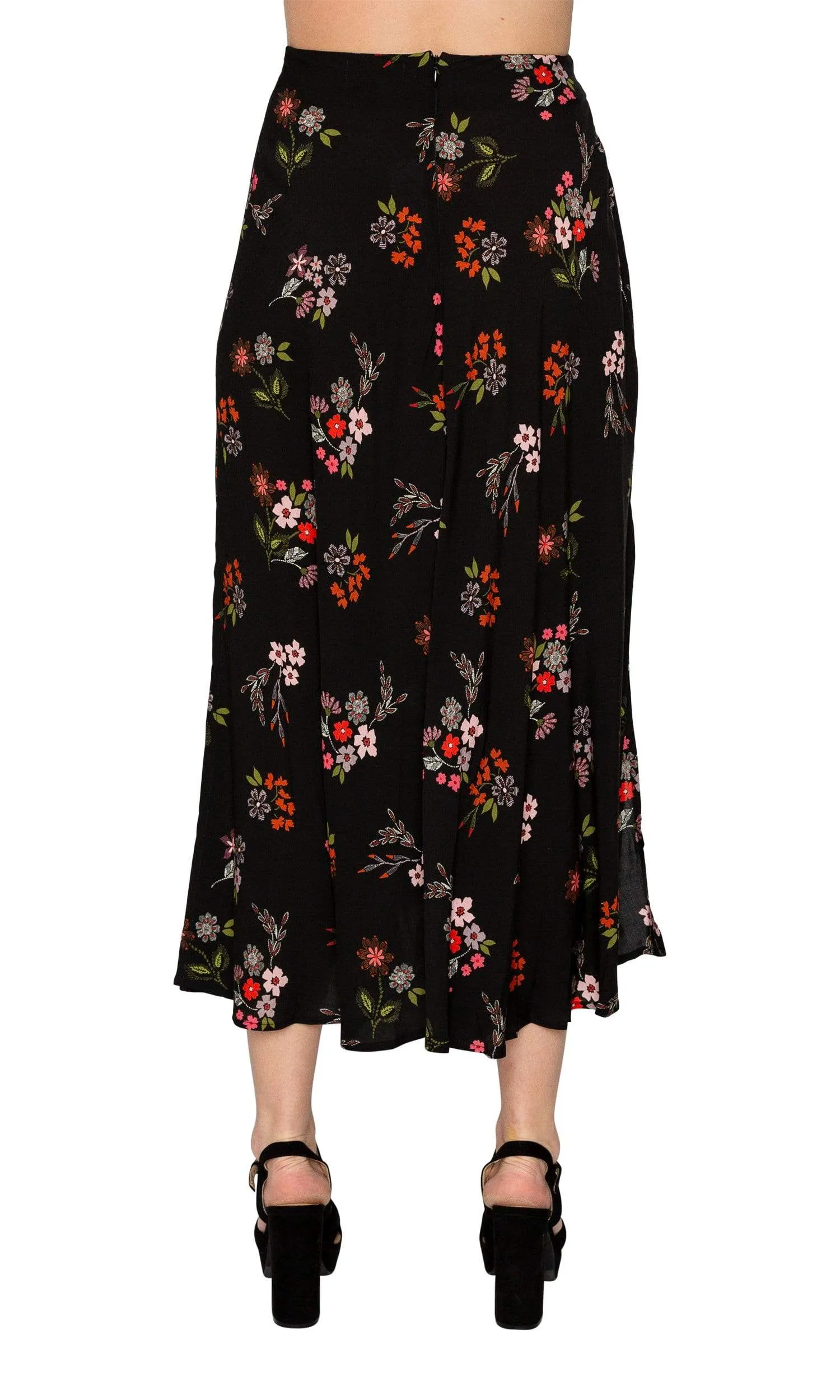 Velvet by Graham & Spencer Swan Spring Floral High/Low Skirt