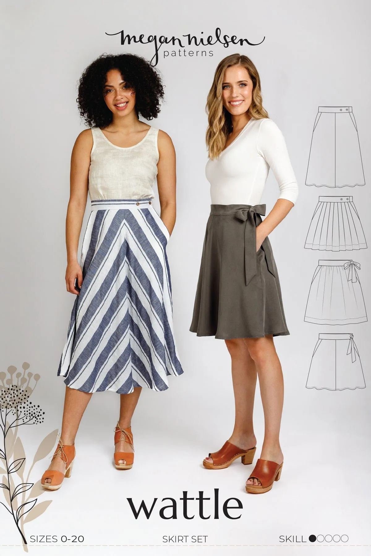 Wattle Skirt - Sizes 0-20 - Megan Nielsen