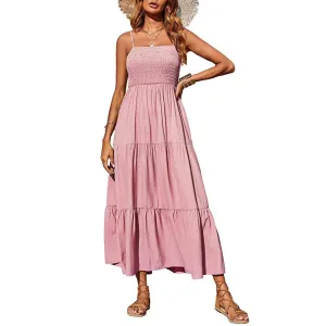 Women's Summer Boho Sleeveless Maxi Dress