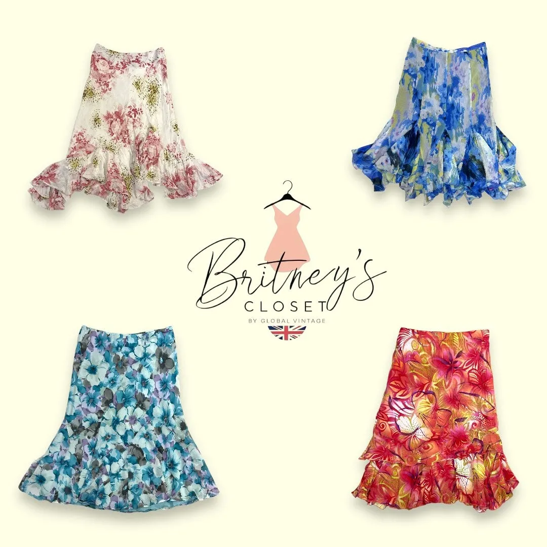 Y2K Floral Bloom Muse Poly Skirts - 15 Pieces ( BC-11-18 )