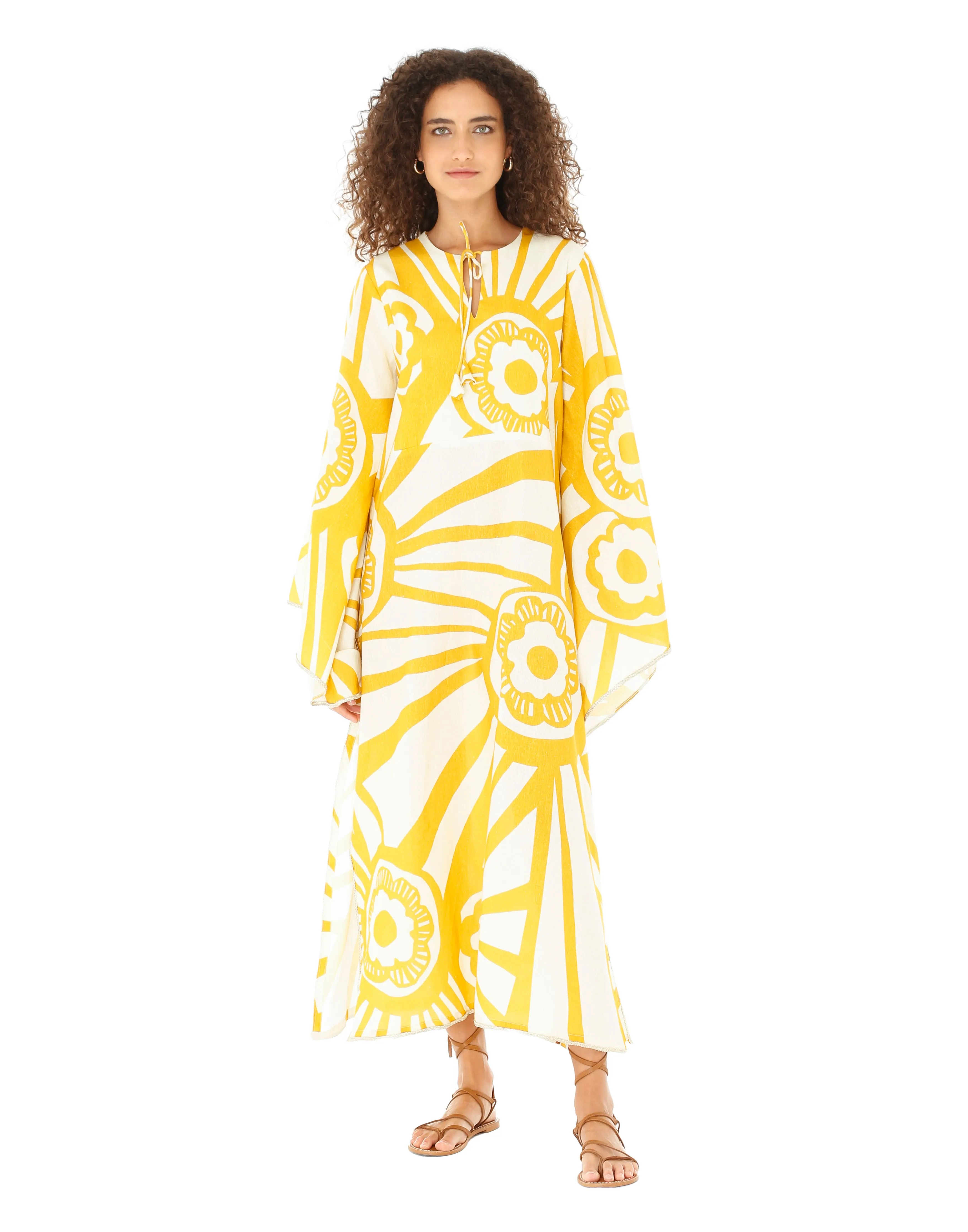 Yellow Linden Mosa Kaftan