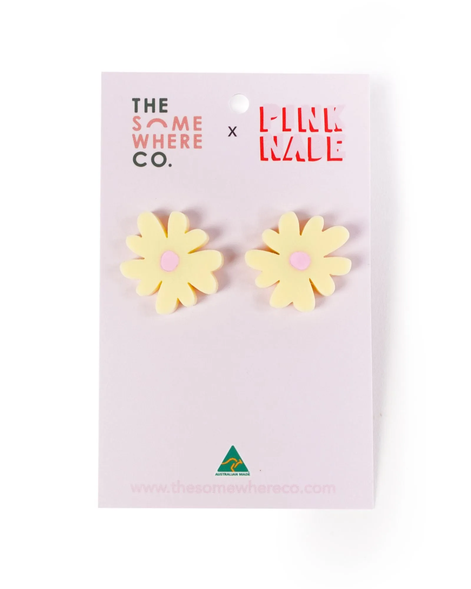 Yellow Small Blossom Stud Earrings